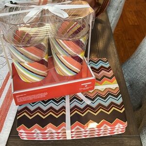 Missoni for Target tumbler (set of 4) and plate set (set of 4).